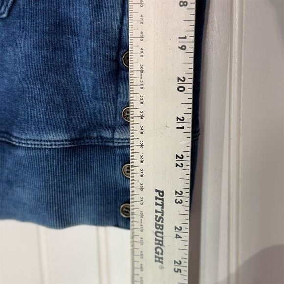 Diesel Kids Hoodie Tunic Distressed Denim Blue Sweatshirt Small Urban Streetwear - Picture 6 of 8